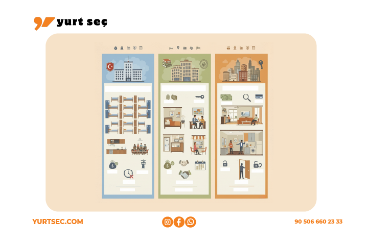 Comprehensive
Comparison of University Housing Types in Turkey for the 2025-2026
Academic Year